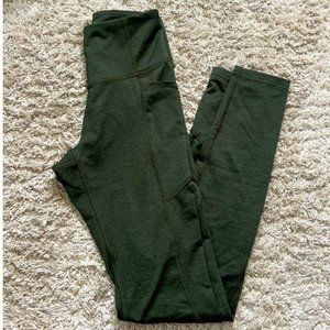 TEK GEAR Women's Workout Gear High Rise Forest Green Leggings